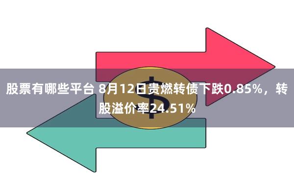 股票有哪些平台 8月12日贵燃转债下跌0.85%，转股溢价率24.51%