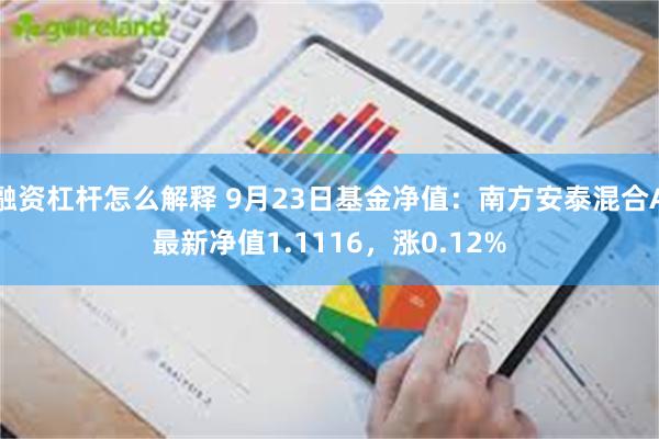 融资杠杆怎么解释 9月23日基金净值：南方安泰混合A最新净值1.1116，涨0.12%