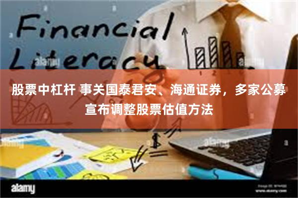 股票中杠杆 事关国泰君安、海通证券，多家公募宣布调整股票估值方法